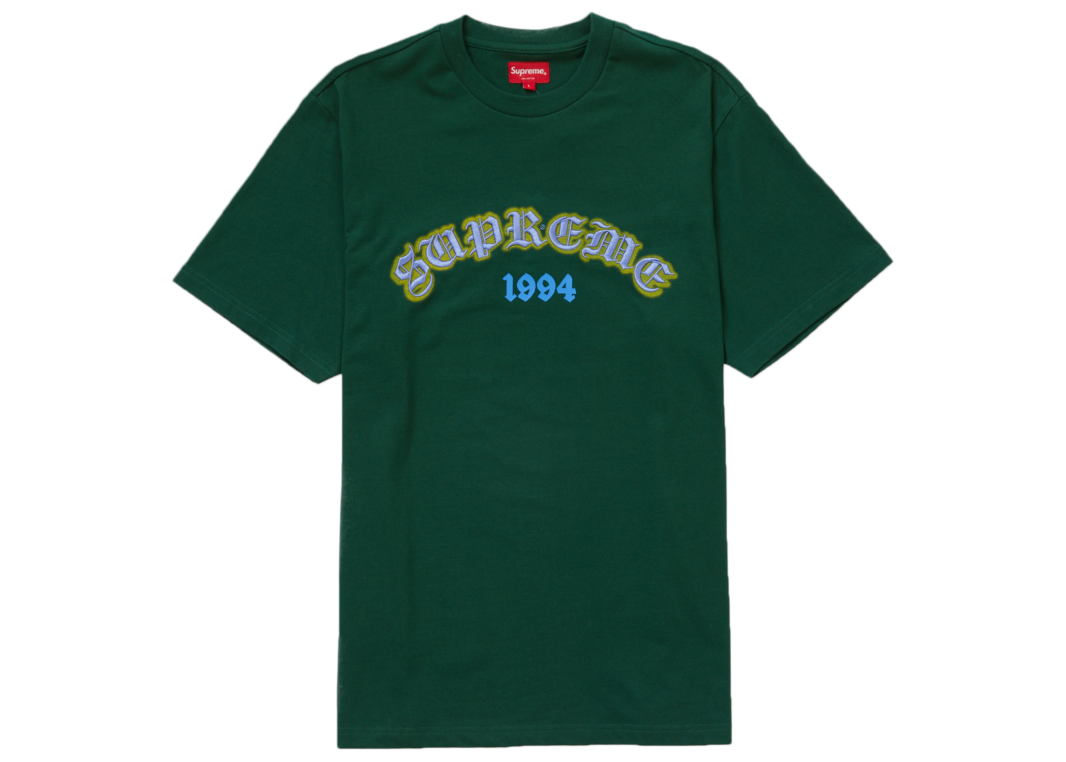 Supreme Old English Glow S/S Top Dark Green Men's - SS22 - US