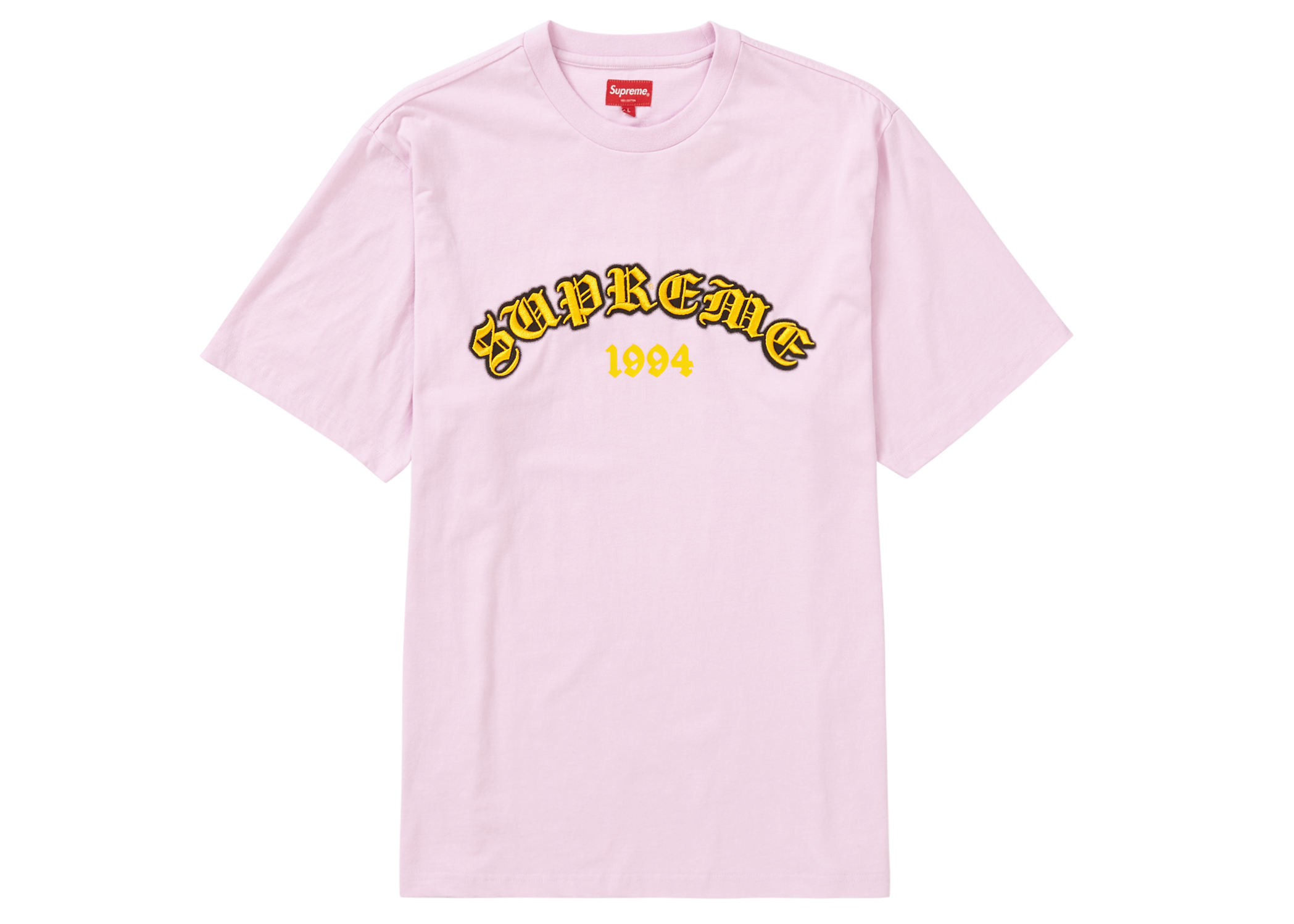 Supreme Old English Glow S/S Top Pale Pink Men's - SS22 - US