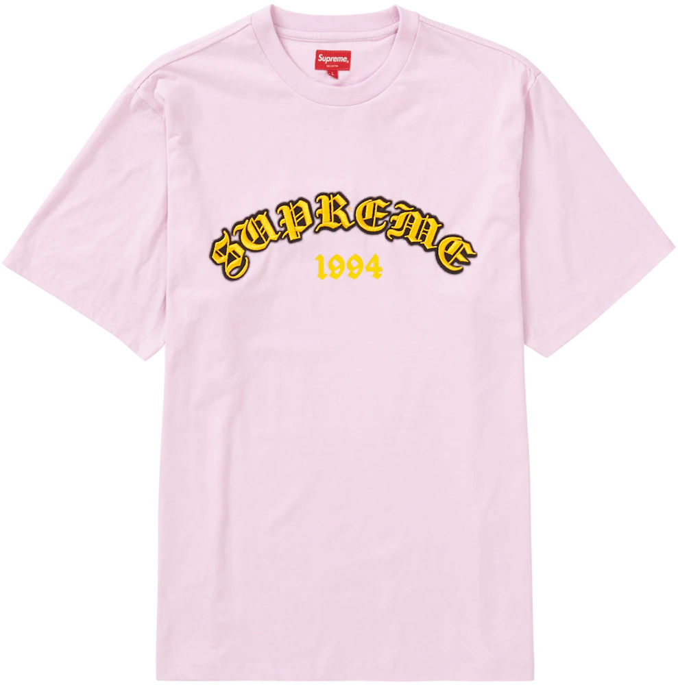 Supreme Old English Glow S/S Top Pale Pink Men's - SS22 - US