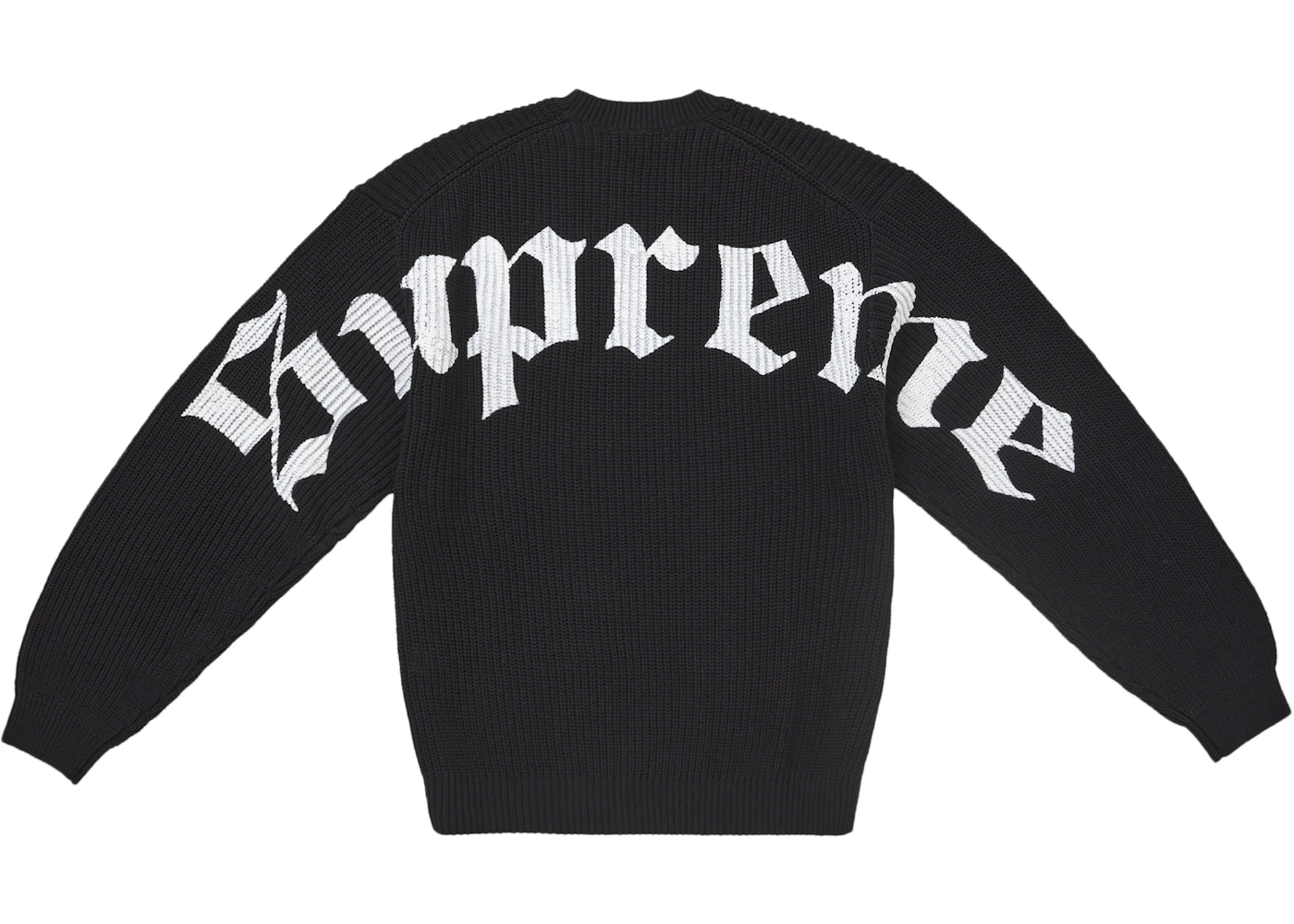 Supreme Old English Printed Sweater Black Men's SS25 US