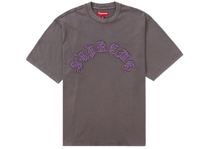 Supreme Old English S/S Top Dark Grey Men's - FW23 - US