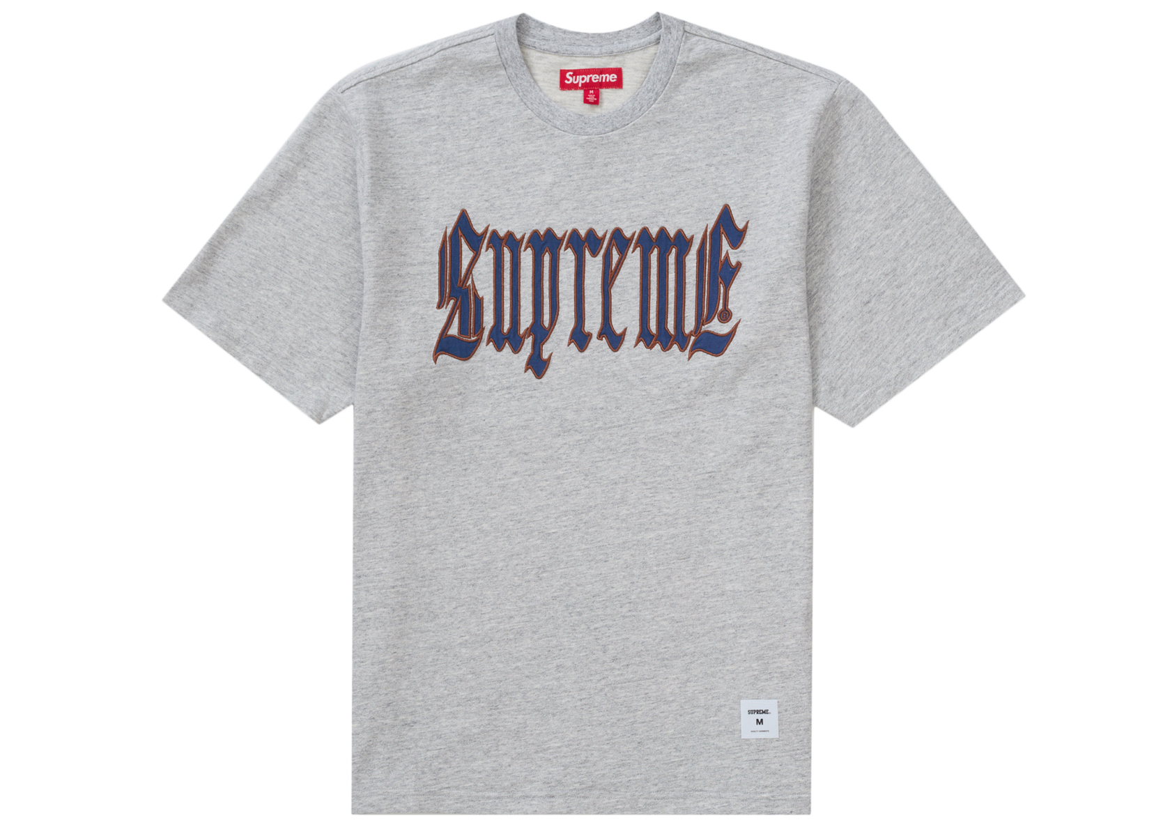 Supreme Old English S/S Top (SS24) Heather Grey