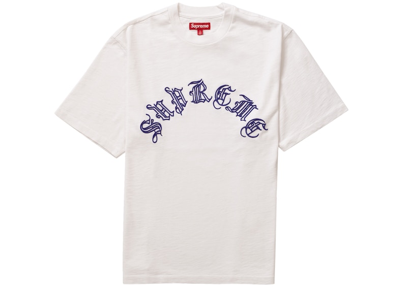 supsupreme Tシャツ ネックロゴ 襟ロゴ 首ロゴ old english