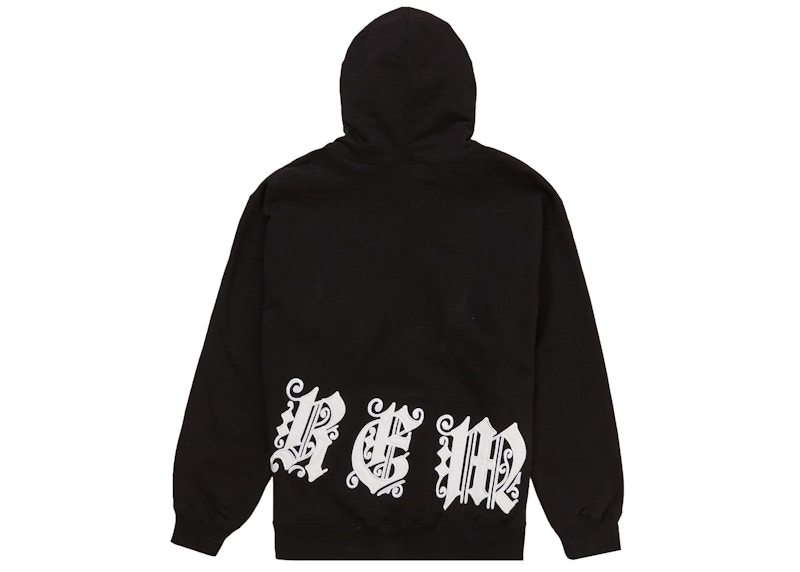 Supreme Old English Wrap Hooded Sweatshirt Black Men's - SS21 - US