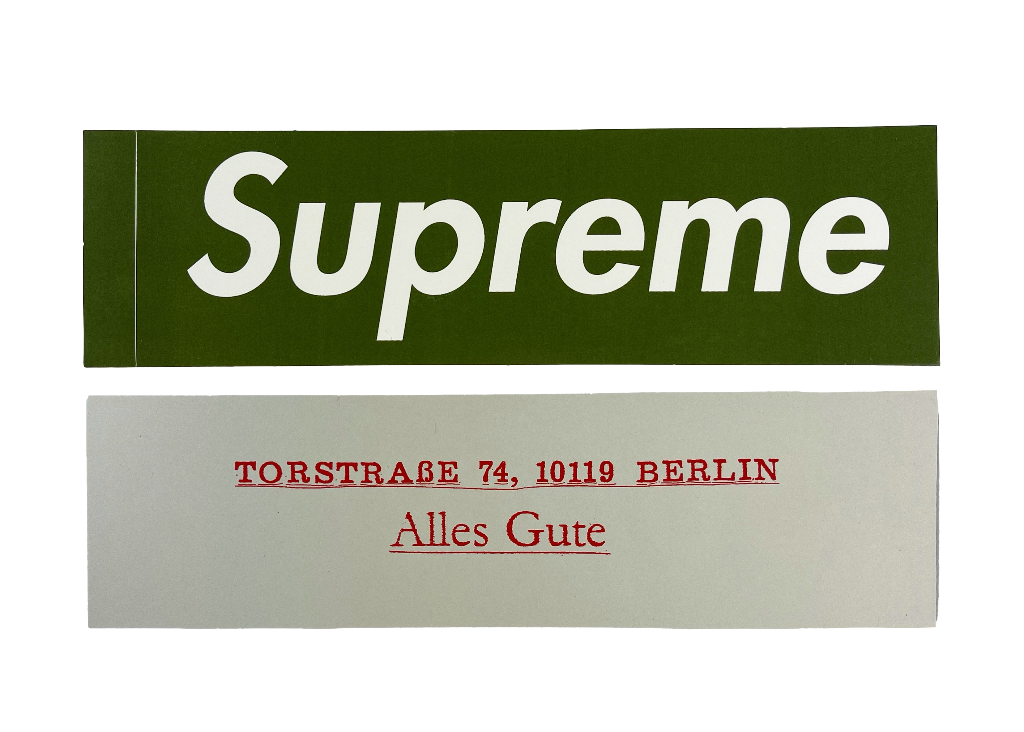 Supreme Olive Berlin Store Opening Box Logo Sticker - FW21 - US