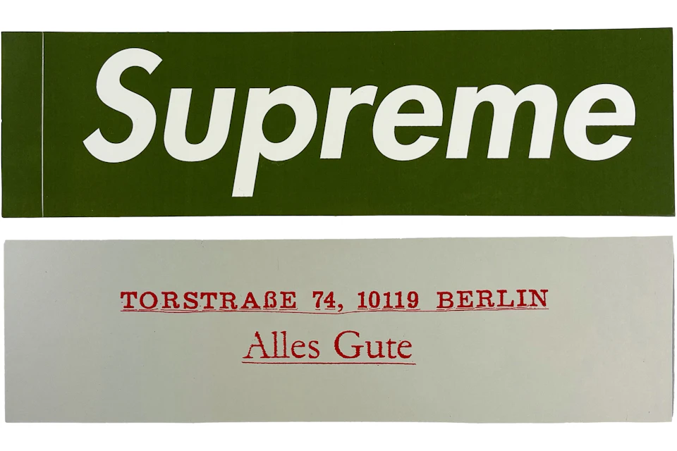 Supreme Olive Berlin Store Opening Box Logo Sticker