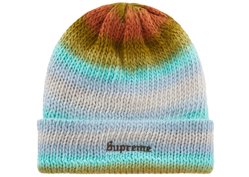 シュプリーム　Loose Stripe Beanie　オリーブ帽子