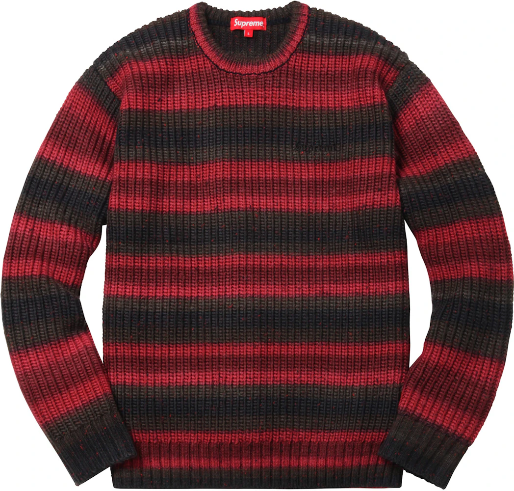 Supreme Ombre Stripe Sweater Black Men's - FW17 - GB