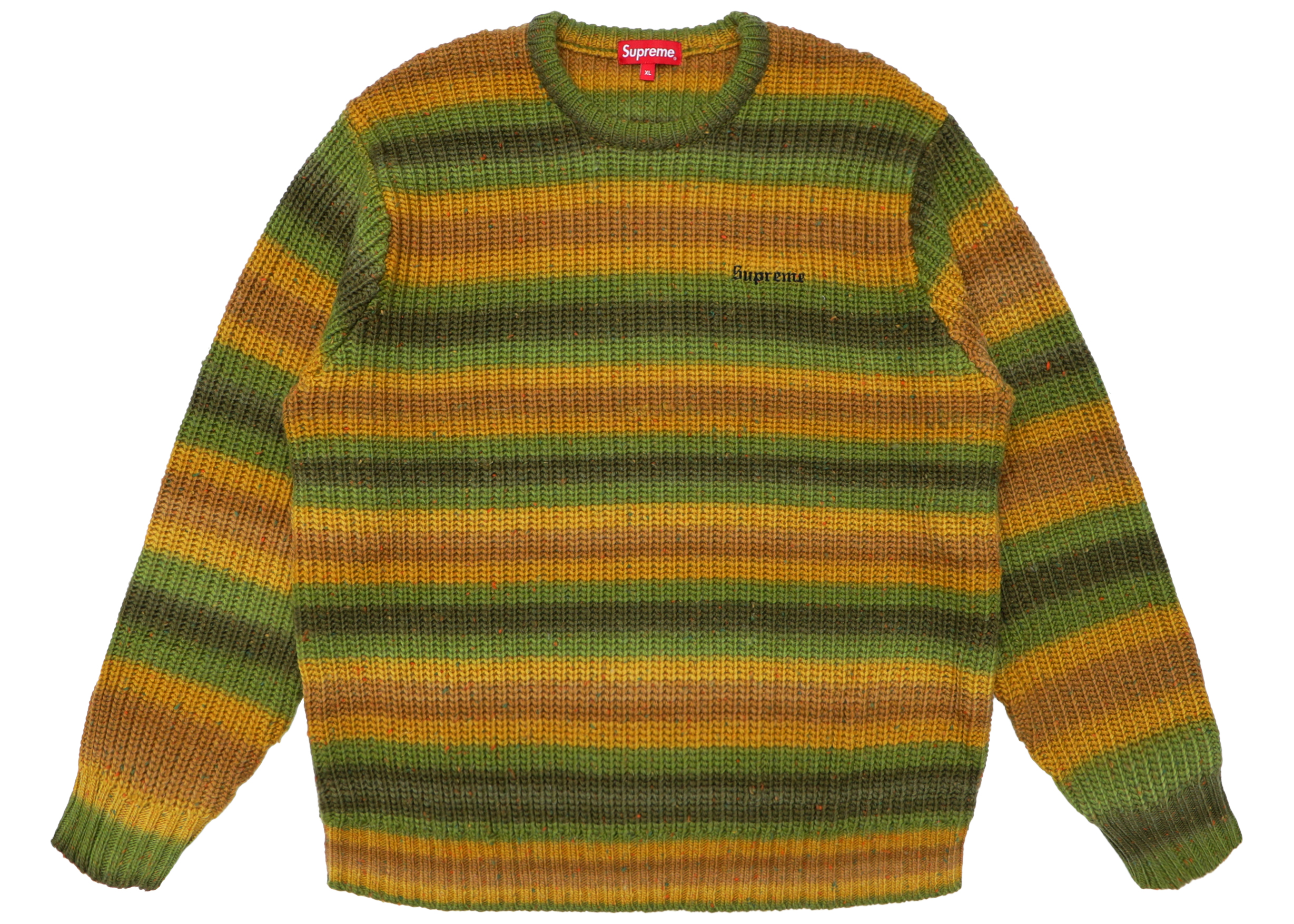 Supreme Ombre Stripe Sweater Green Men's - FW17 - US