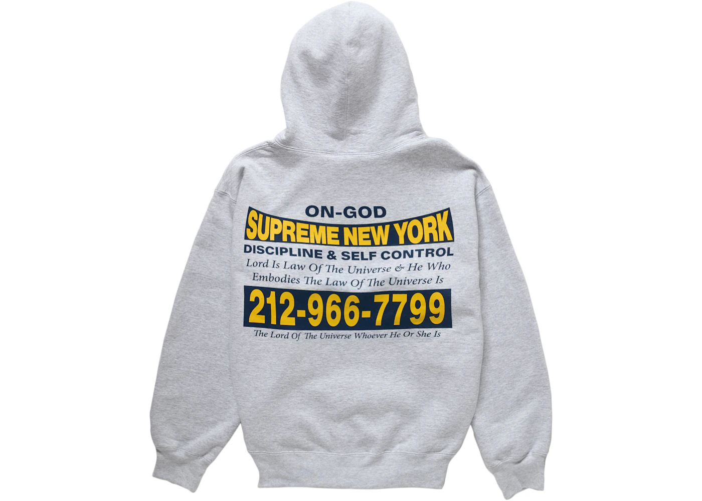 Supreme On God Hooded Sweatshirt Ash Grey Men's FW24 US