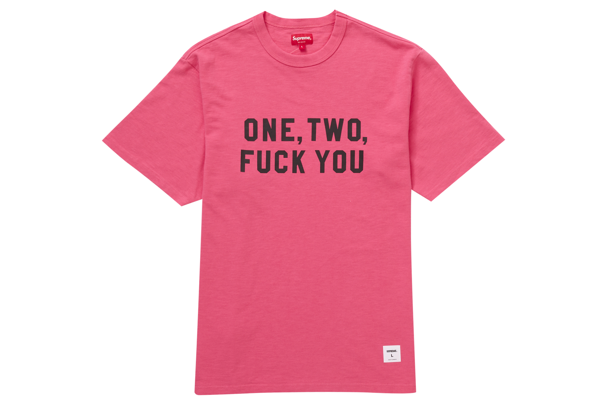 Supreme One Two Fuck You S/S Top Pink