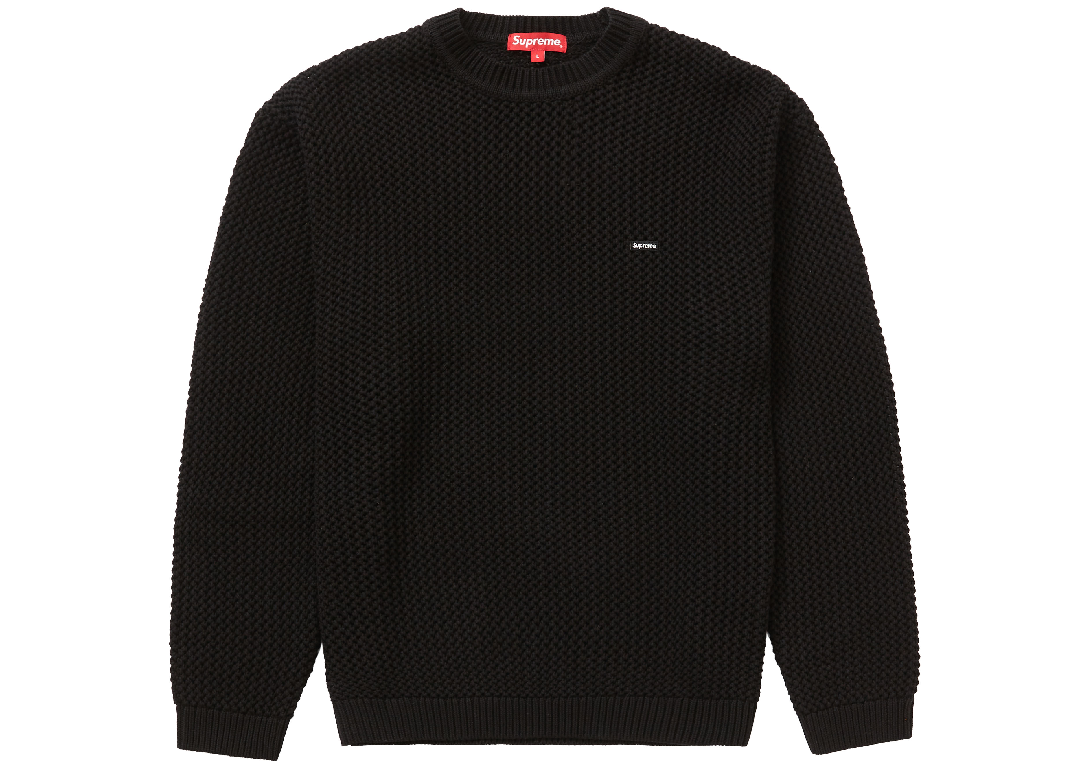 Supreme Open Knit Small Box Sweater Black - SS22 Men's - US