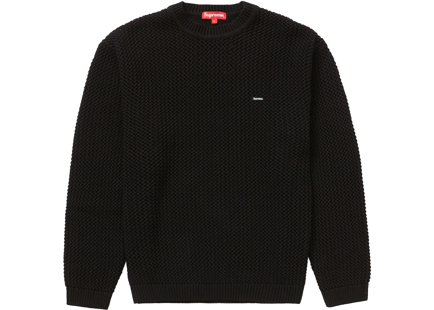 Supreme Open Knit Small Box Sweater Black Men's - SS22 - US