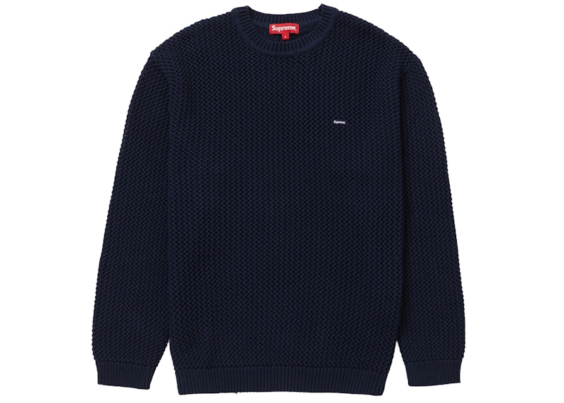 supreme Open Knit Small Box Sweater navyWastedYouth