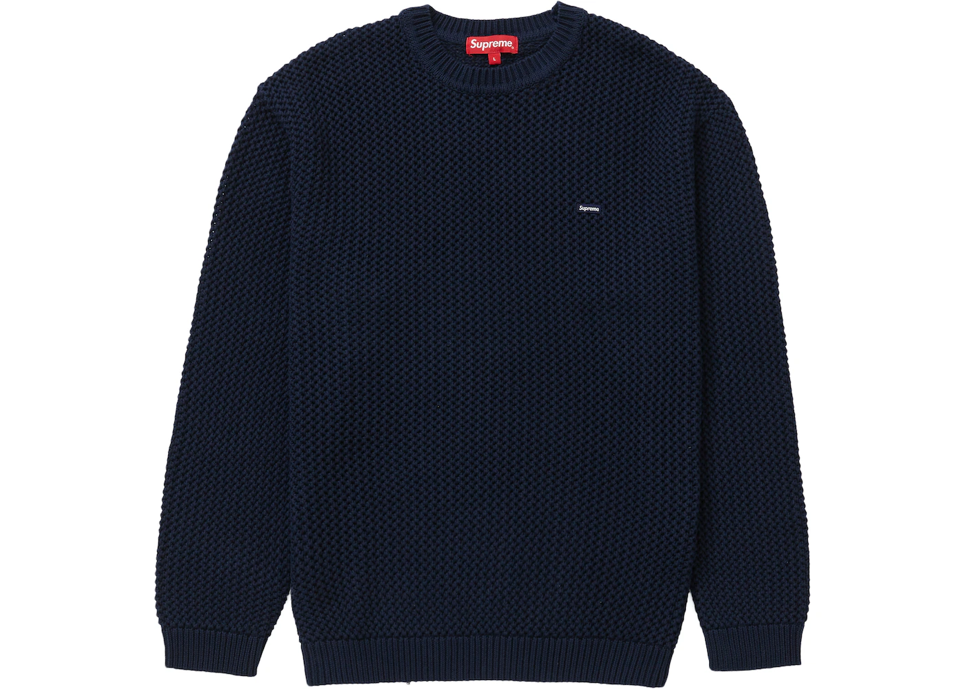 Supreme Open Knit Small Box Sweater Navy Men's - SS22 - US