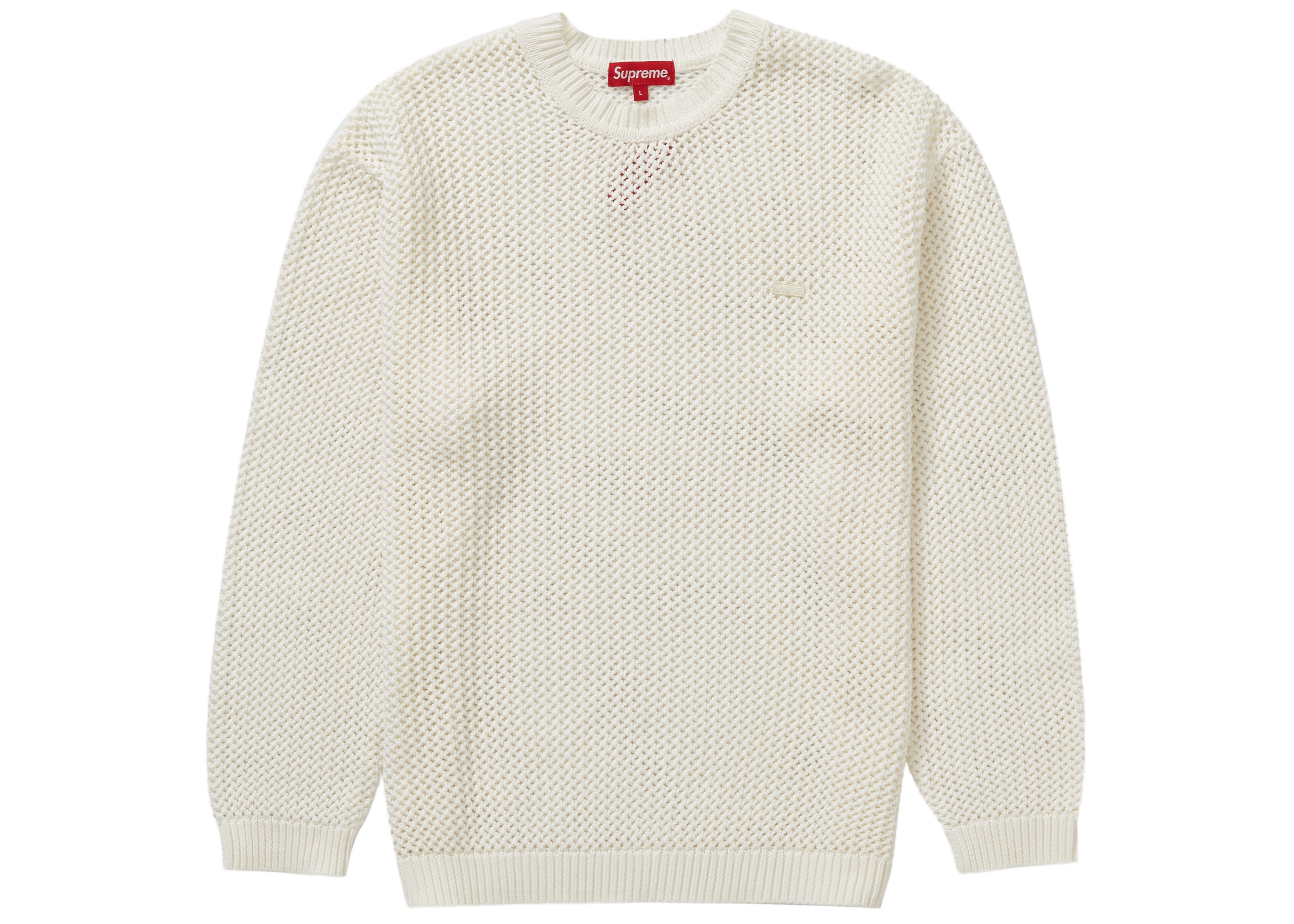 Supreme Open Knit Small Box Sweater White Men's - SS22 - US
