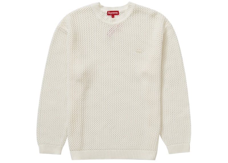 Supreme Open Knit Small Box Sweater White - SS22 - US