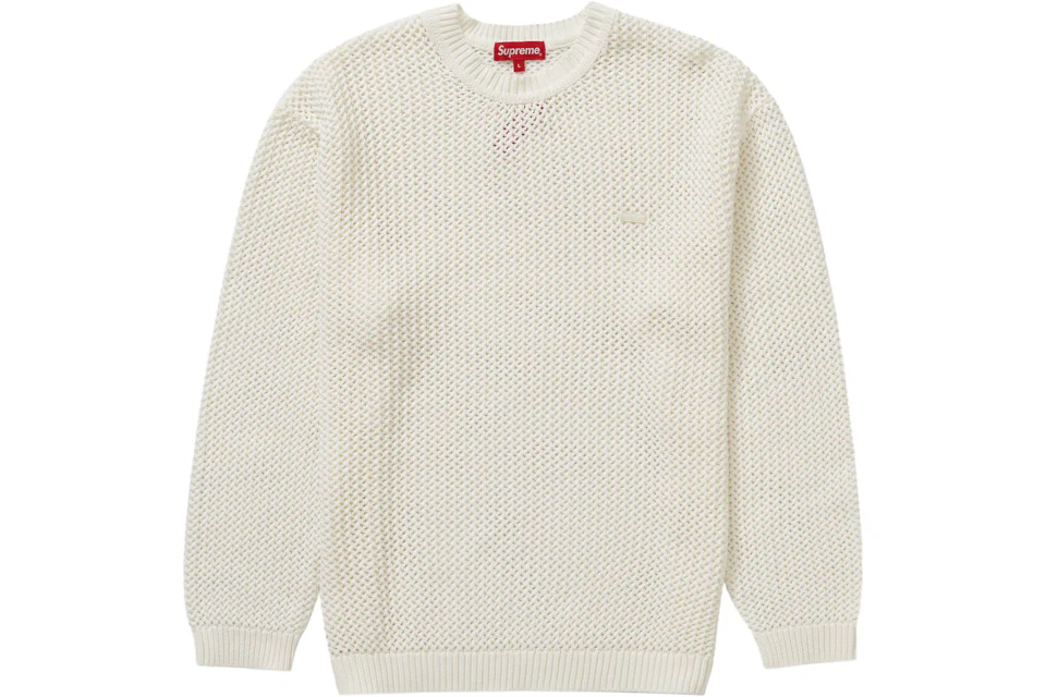 Supreme Open Knit Small Box Sweater White