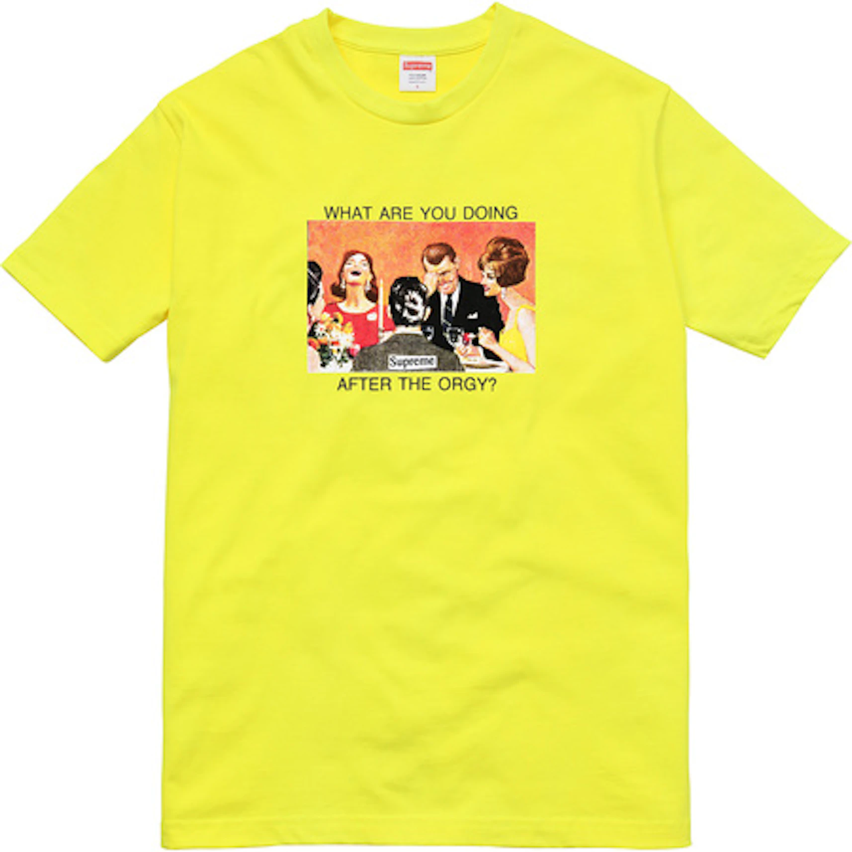 Supreme Orgy Tee Bright Yellow Ss17 Us