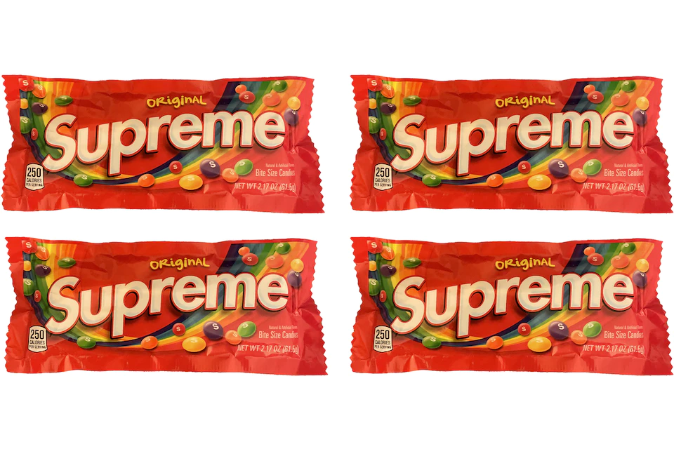 Supreme Original Skittles 4x Lot (Not Fit For Human Consumption) Red