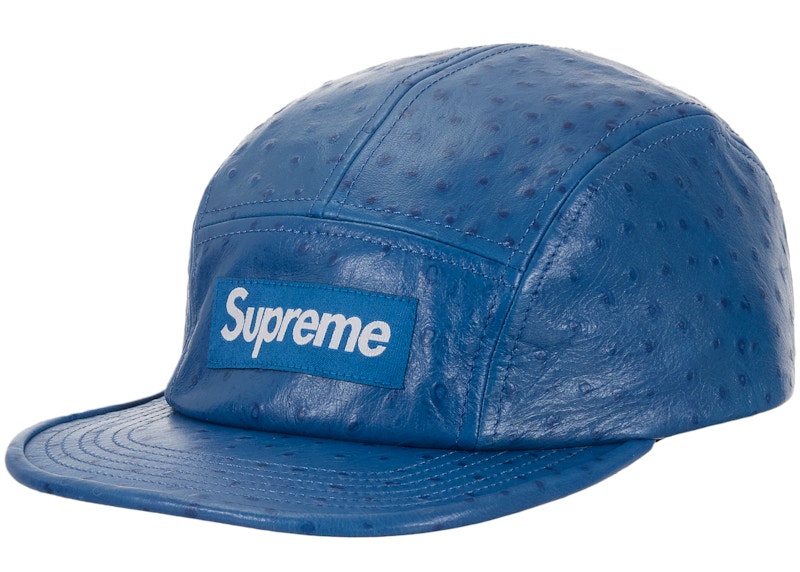 Supreme Ostrich Embossed Leather GORE-TEX Camp Cap Blue - SS26 - US
