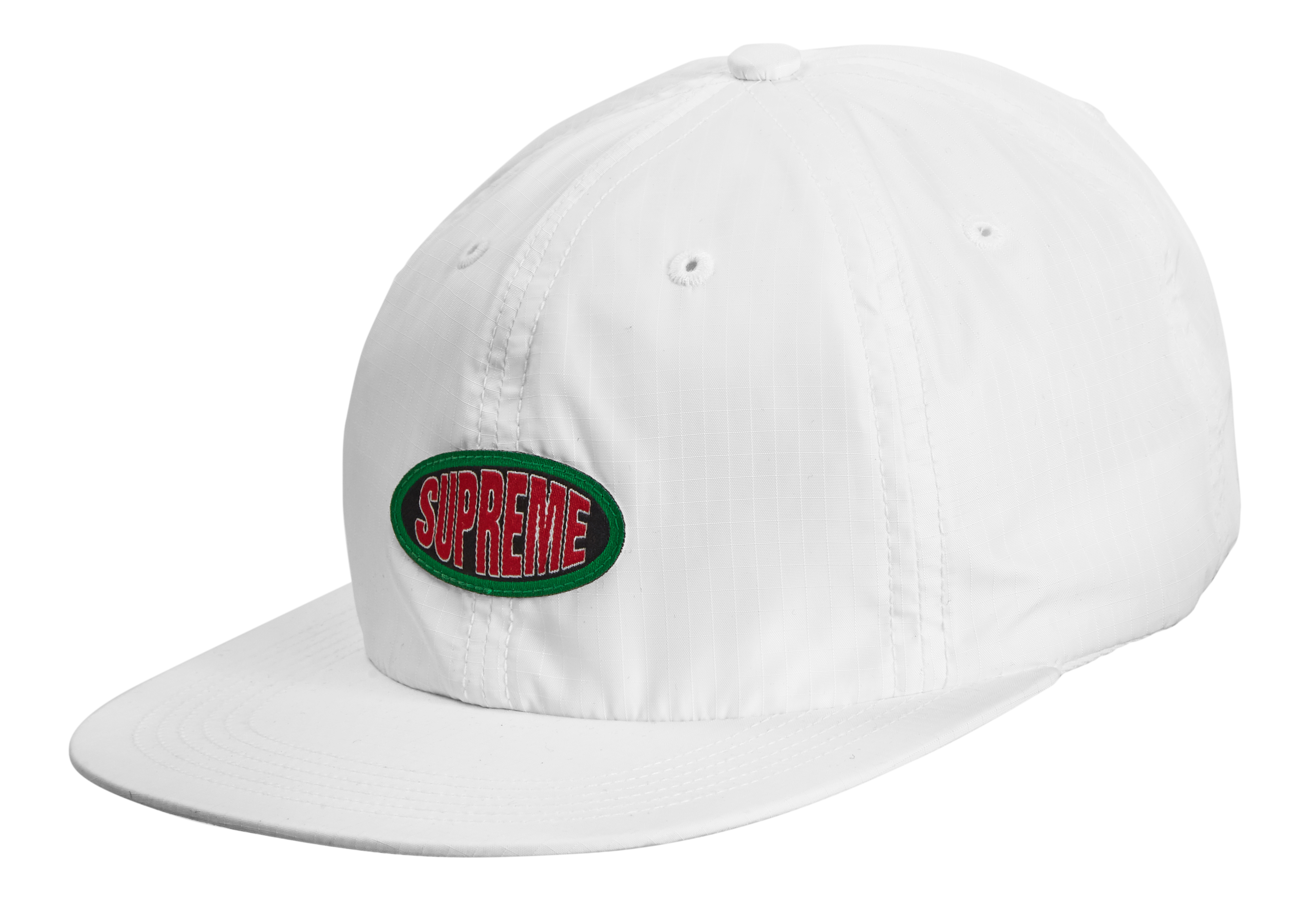 Supreme Oval Label 6-Panel White - SS19 - CN