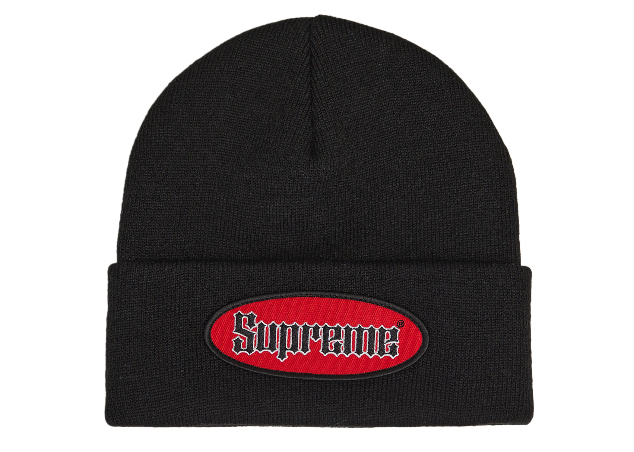 Supreme Oval Patch Beanie (SS22) Black - SS22 - US