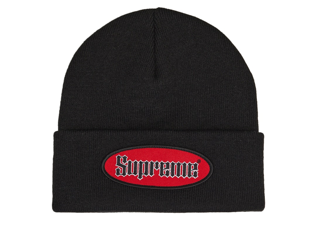 Pre-owned Supreme Oval Patch Beanie (ss22) Black