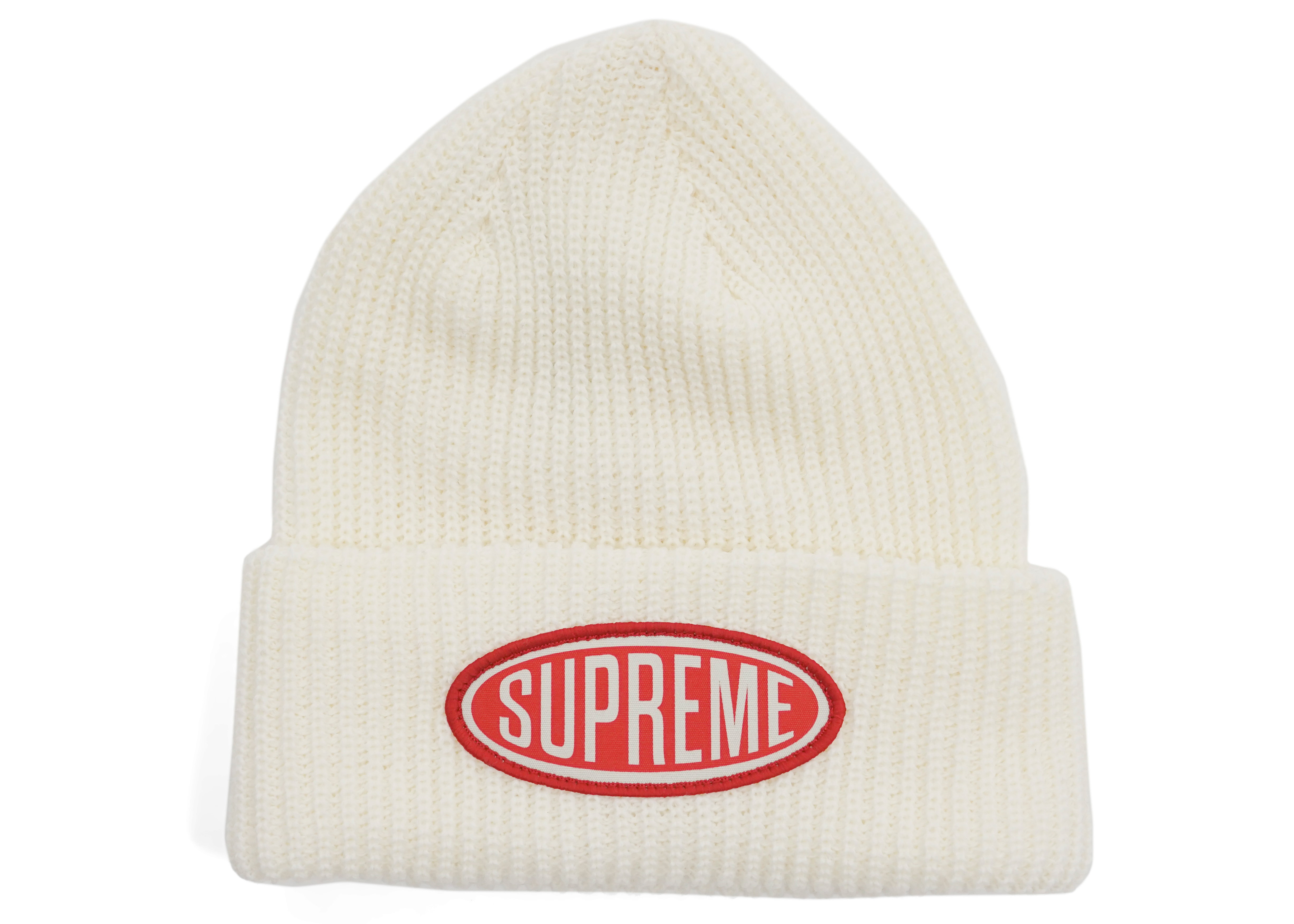 supreme oval patch beanie