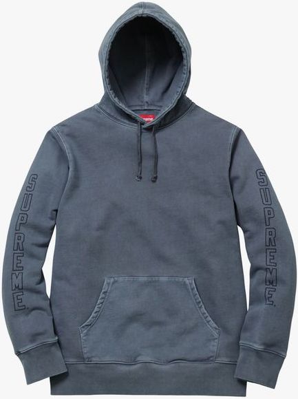 Supreme Over Dyed Hooded Sweatshirt Indigo Men's - SS15 - US