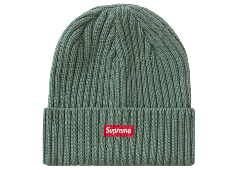 supreme Overdyed Ribbed Beanie 緑 - ニットキャップ/ビーニー