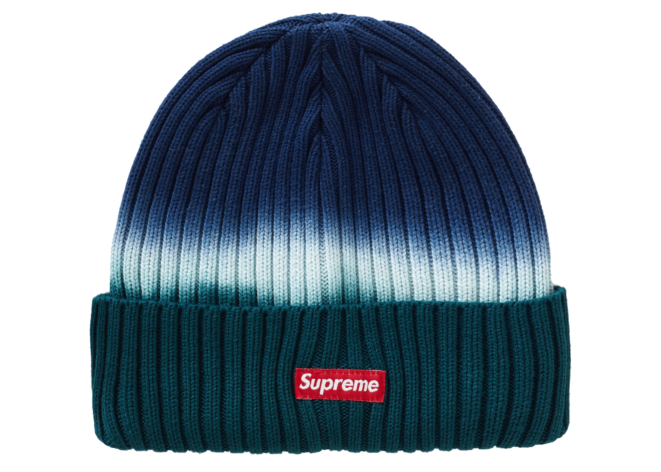 Supreme Overdyed Beanie (SS19) Teal Tie Dye