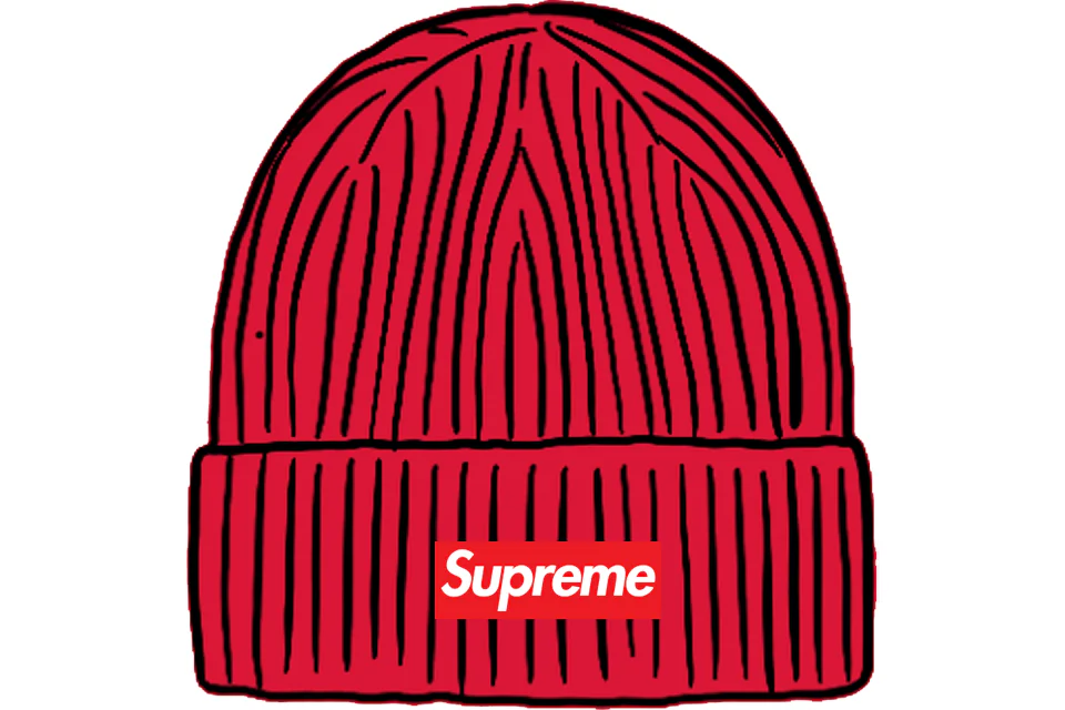 Supreme overdyed shop beanie red