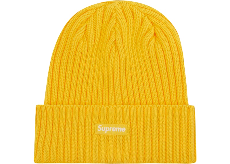 supreme overdyed beanie lemon-