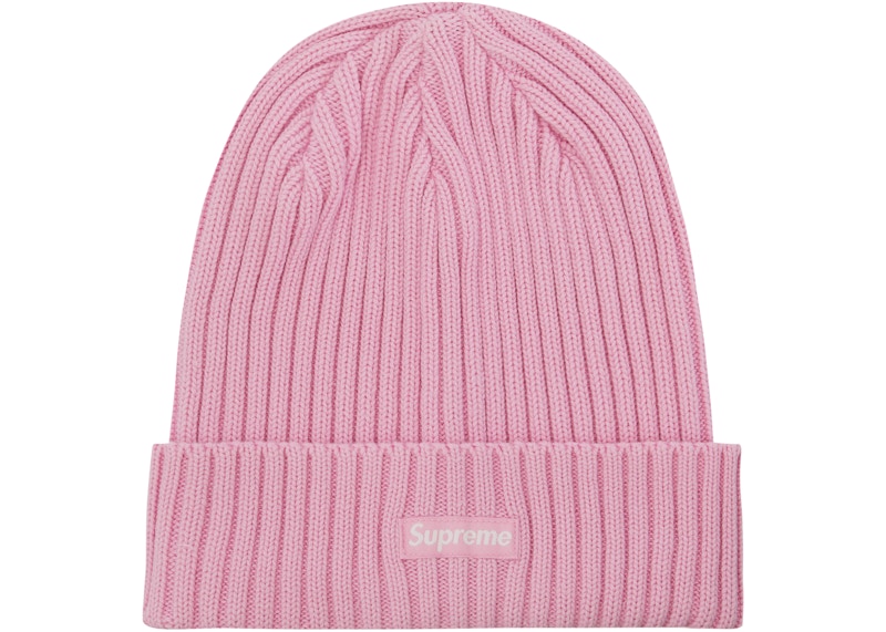 Supreme Overdyed Ribbed Beanie pink