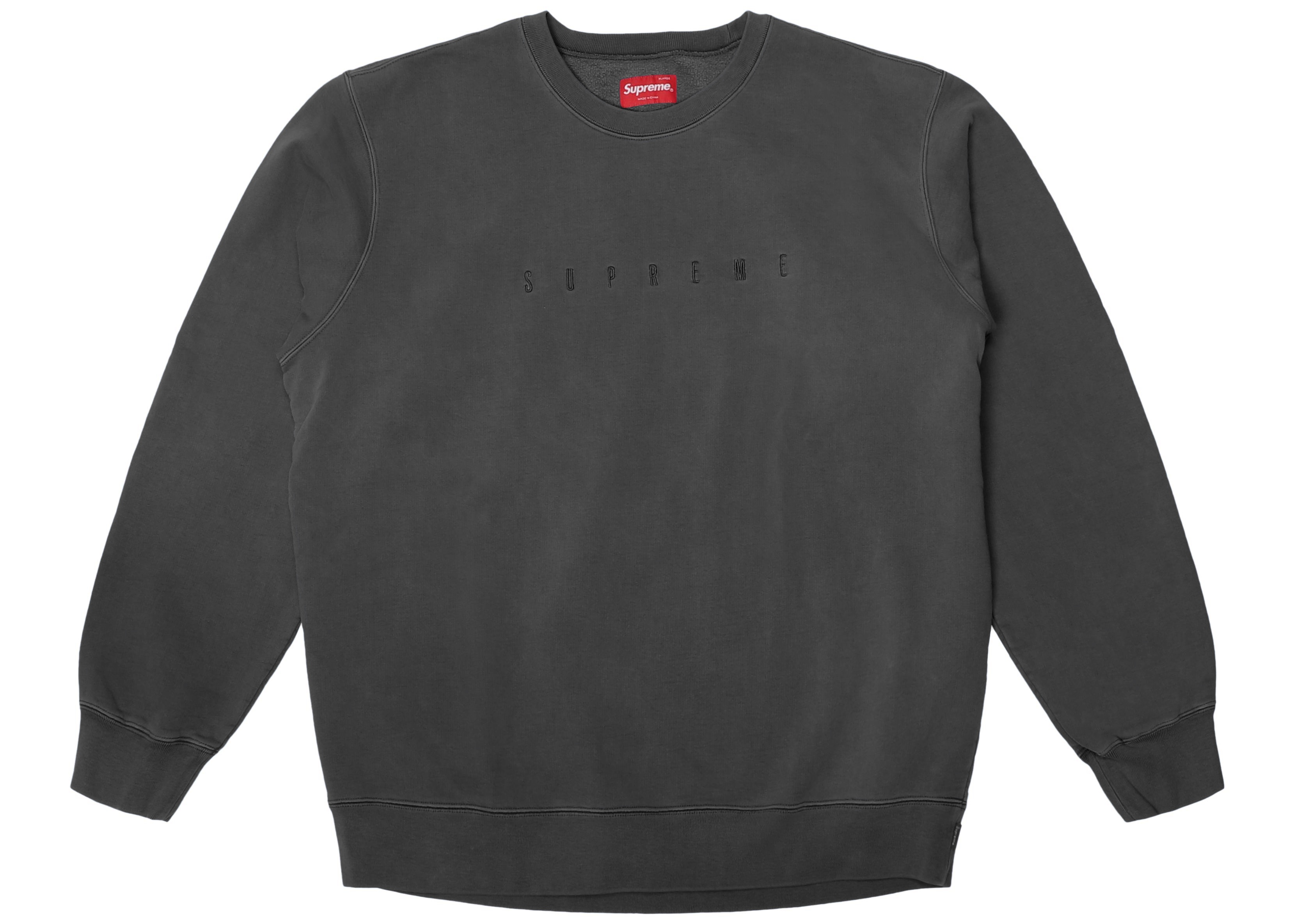 Supreme Overdyed Crewneck Sweatshirt Black メンズ - SS18 - JP