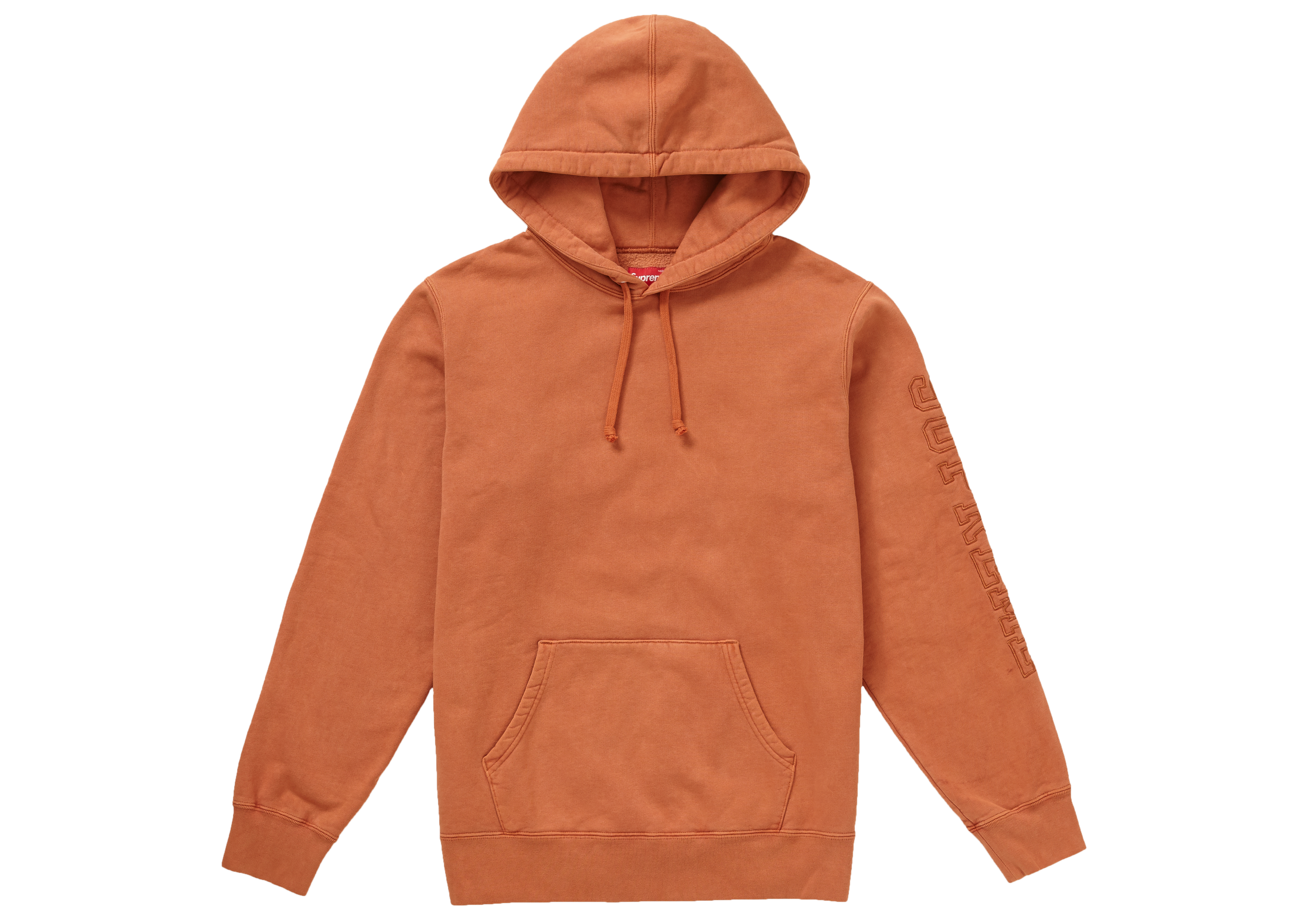 Supreme Overdyed Hooded Sweatshirt Rust