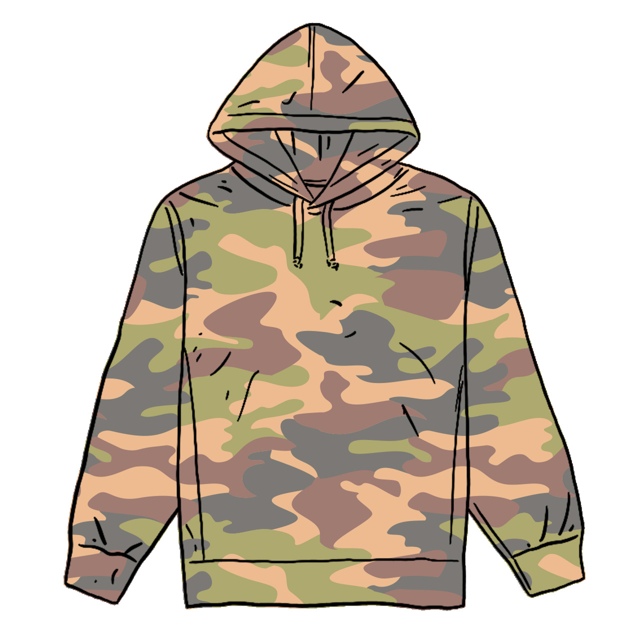 Supreme Overdyed Hooded Sweatshirt (SS20) Painted Camo Men's