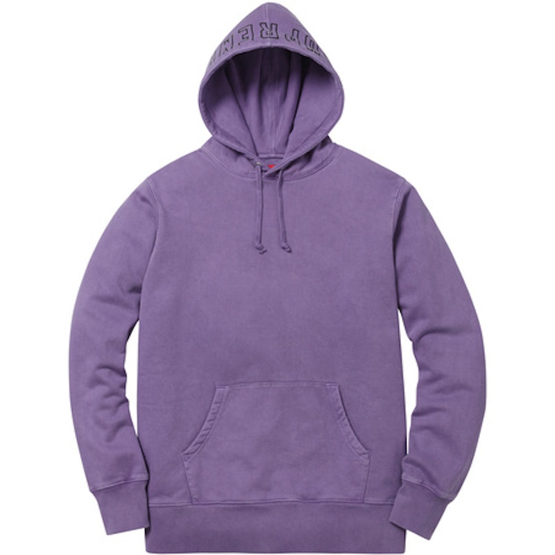 Supreme Overdyed Hoodie Dusty Purple Men's - SS16 - US