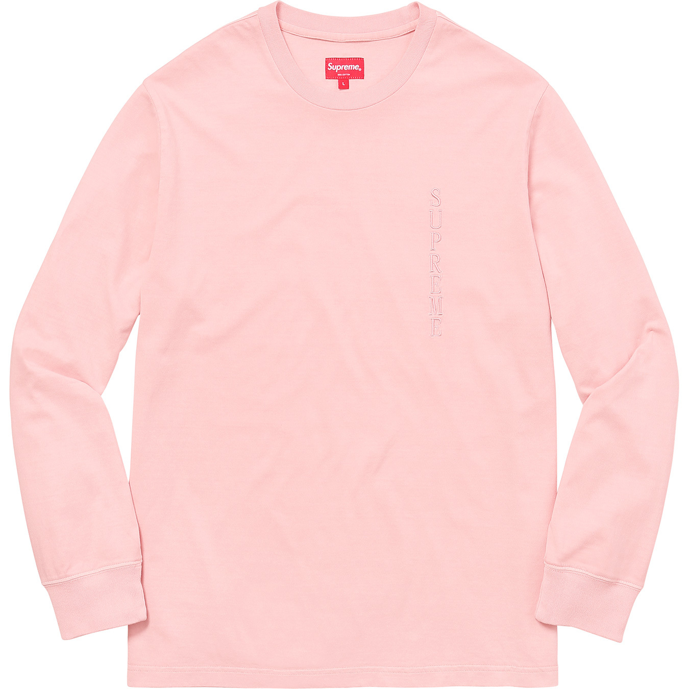 Supreme Overdyed L/S Top Pink - FW17 Men's - US