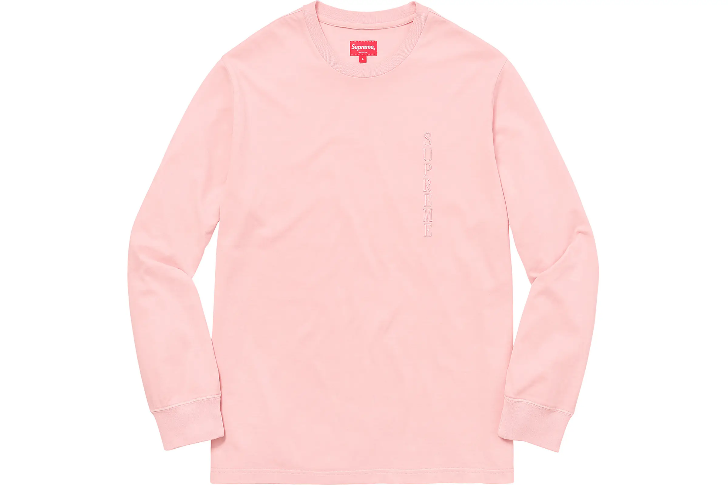 Supreme Overdyed L/S Top Pink - FW17 - MX