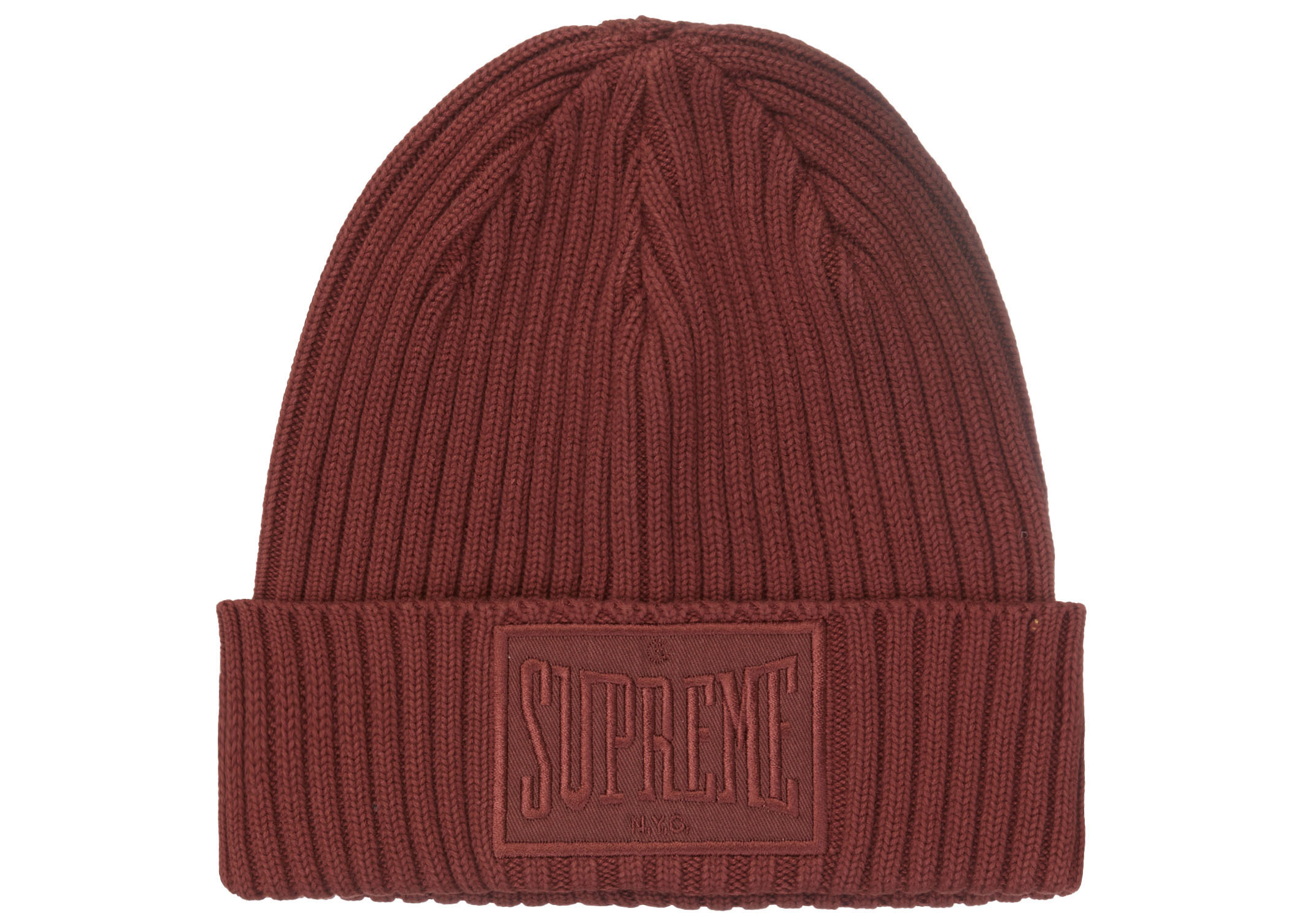 Supreme Overdyed Patch Beanie Brown - FW22 - TW