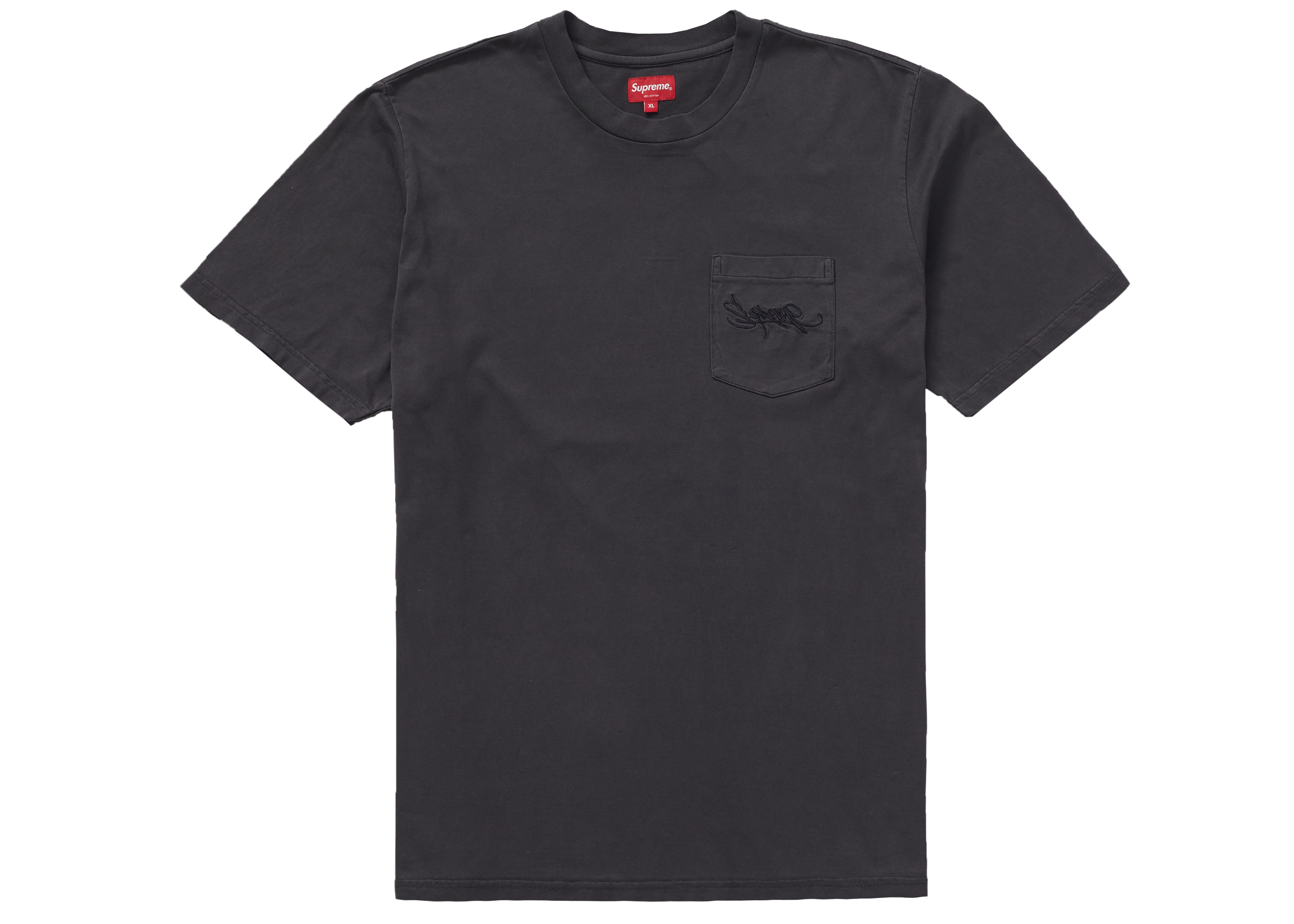 supreme Overdyed Pocket Tee Black L - Tシャツ/カットソー(半袖/袖なし)