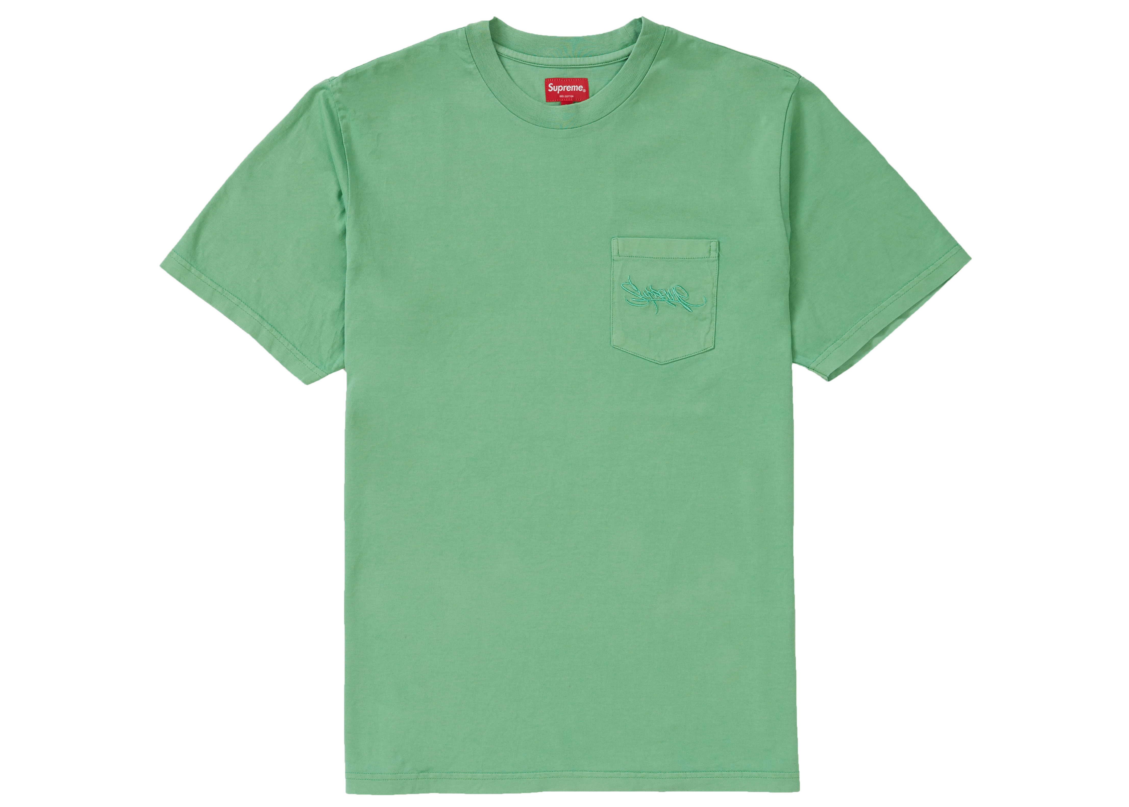 Supreme Overdyed Pocket Tee Green Men's - SS19 - US