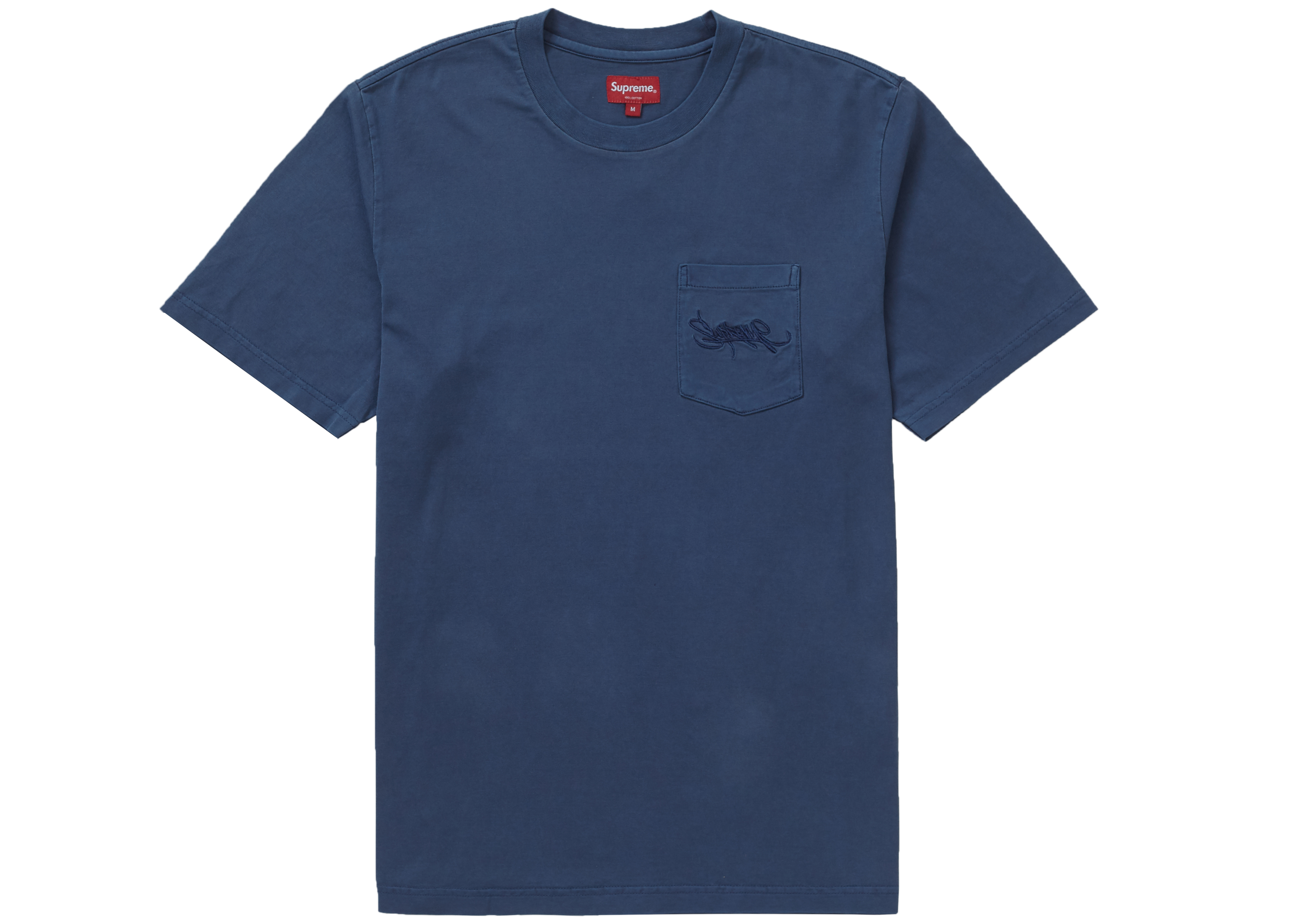 【最新品定番】Supreme Pocket Tee Navy M Tシャツ/カットソー(半袖/袖なし)