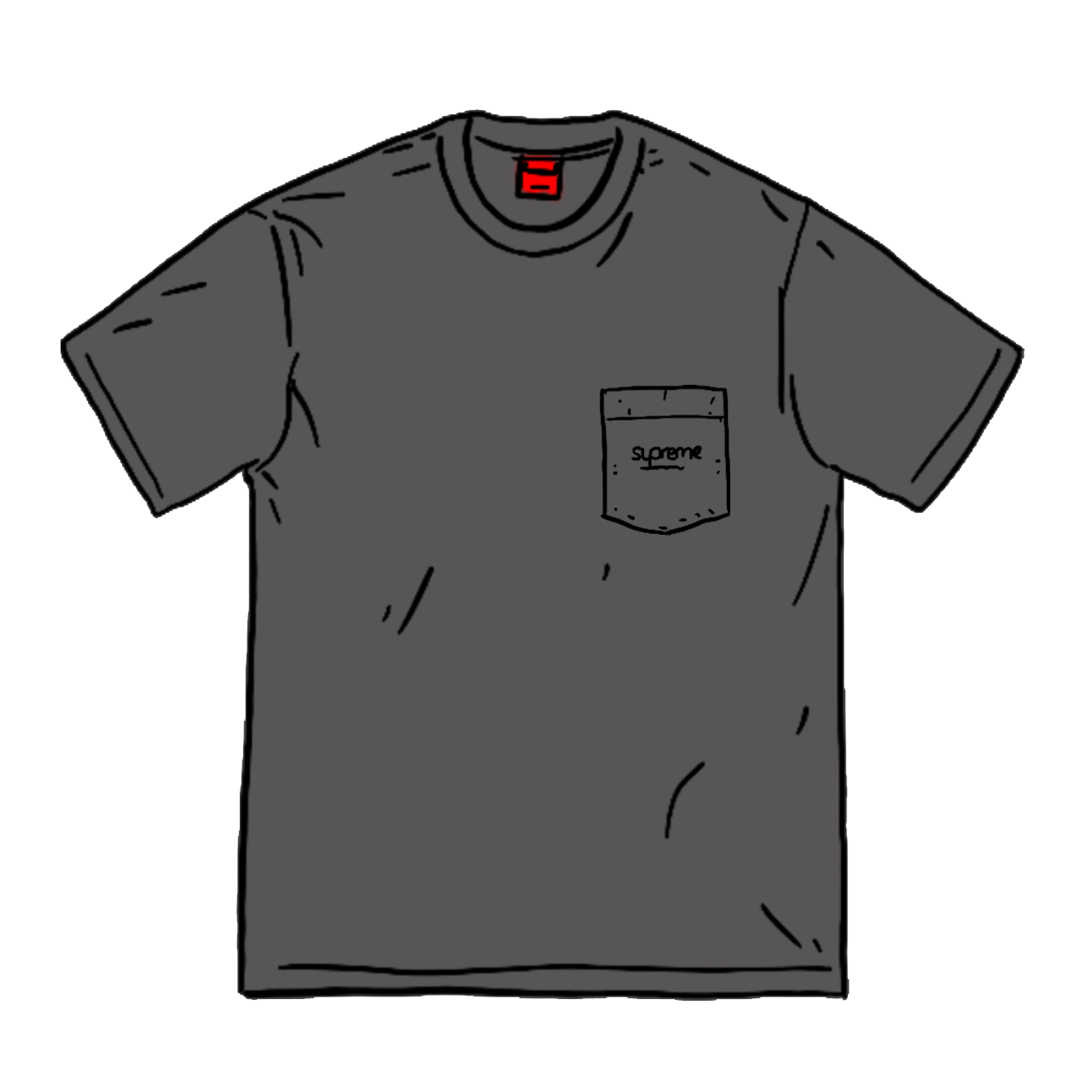 【買い取り】overdyed pocket tee Tシャツ/カットソー(半袖/袖なし)