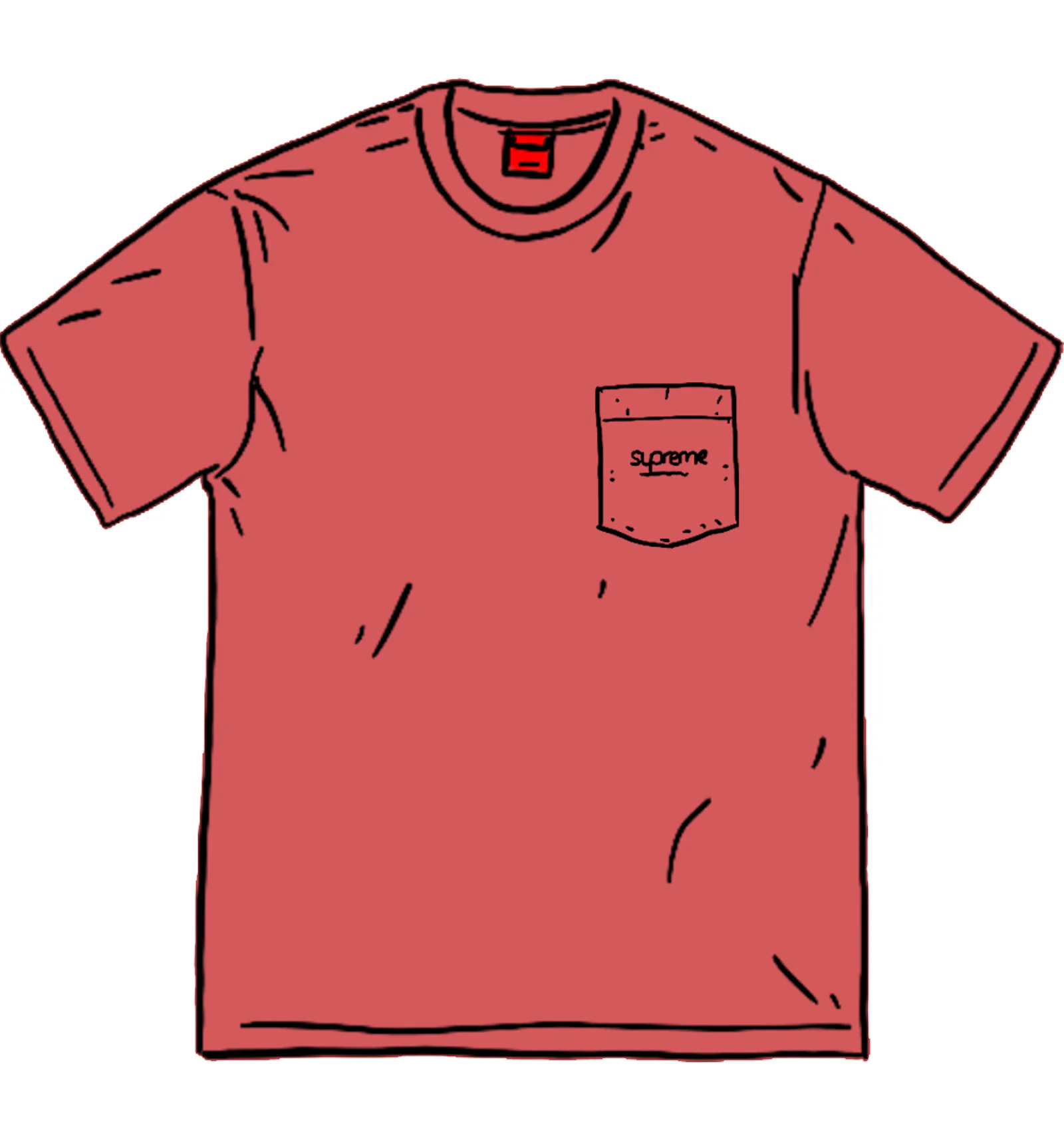 Overdyed pocket tee sales supreme