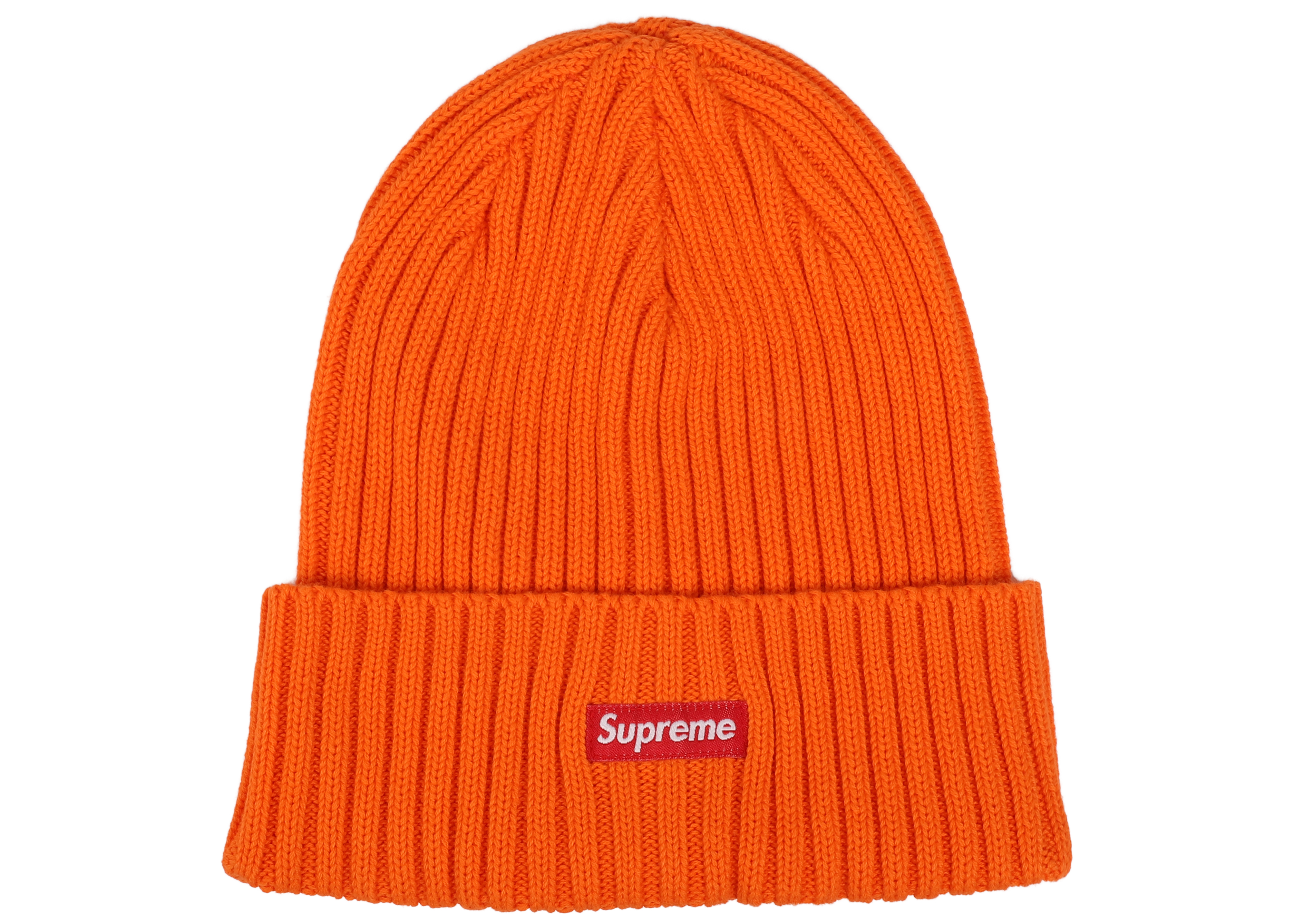 Supreme Overdyed Ribbed Beanie Orange - ニット帽/ビーニー