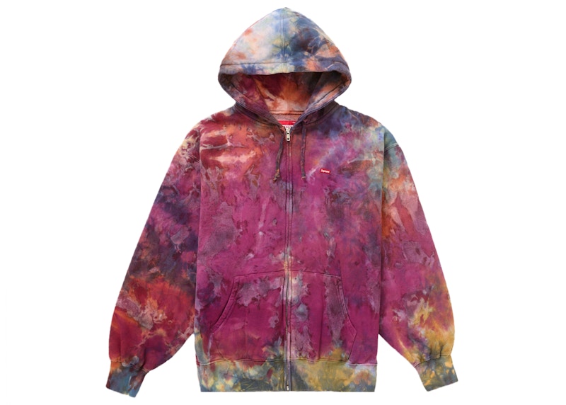 Supreme Overdyed Small Box Zip-Up Hooded Sweatshirt Multicolor