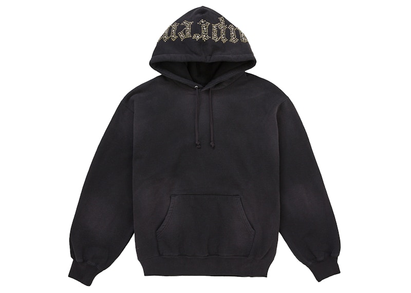 Supreme Overdyed Studded Hooded Sweatshirt Black Men's - SS26 - US